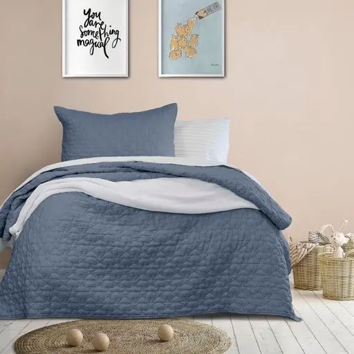 Jelly Bean BOBBY Coverlet Set - PINK & DENIM