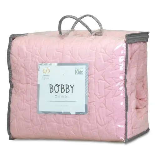 Jelly Bean BOBBY Coverlet Set - PINK & DENIM