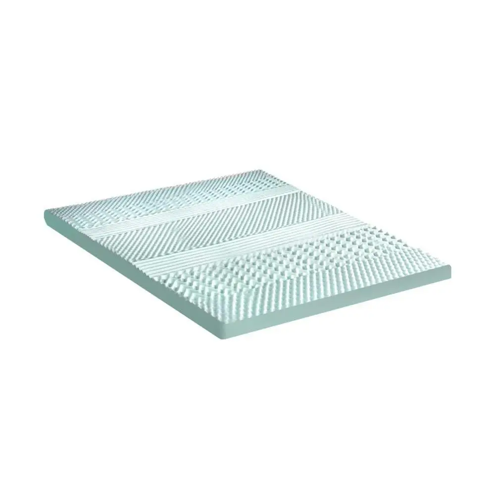 Memory Foam Mattress Topper Cool Gel Bed Bamboo Cover 7-Zone 8CM