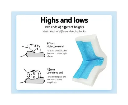 Bedding Memory Foam Contour Pillow Cool Gel Bamboo Cover