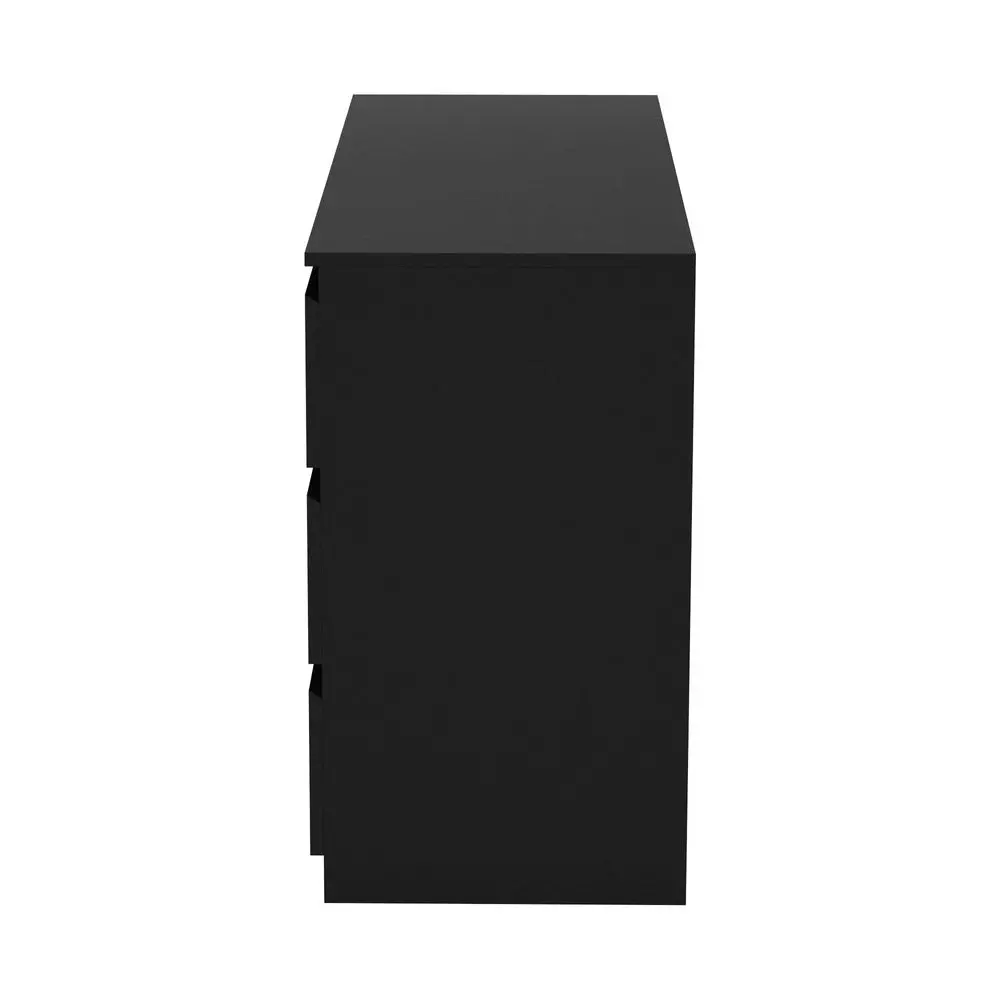 CORE 6 Chest of Drawers Lowboy Dresser Table Bedroom Black