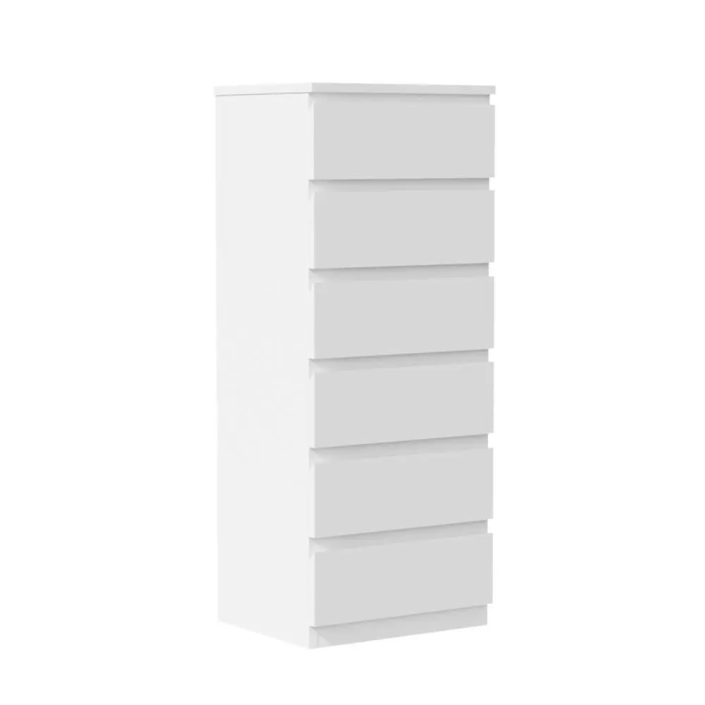 TEE 6 Chest of Drawers Lowboy Handle-Free White