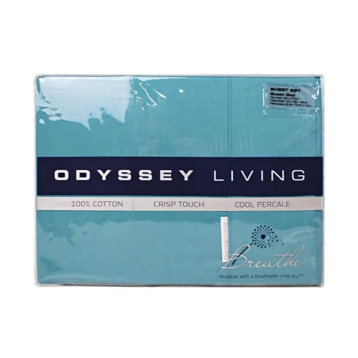 Odyysey Living Breathe 100% Cotton Sheet Sets - Baltic