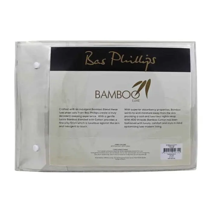 Bas Phillips Bamboo & Cotton 400TC Blend Sheet Set - SILVER