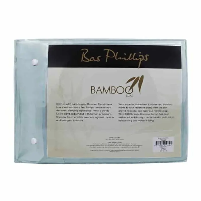 Bas Phillips Bamboo & Cotton 400TC Blend Sheet Set - BLUE DREAM