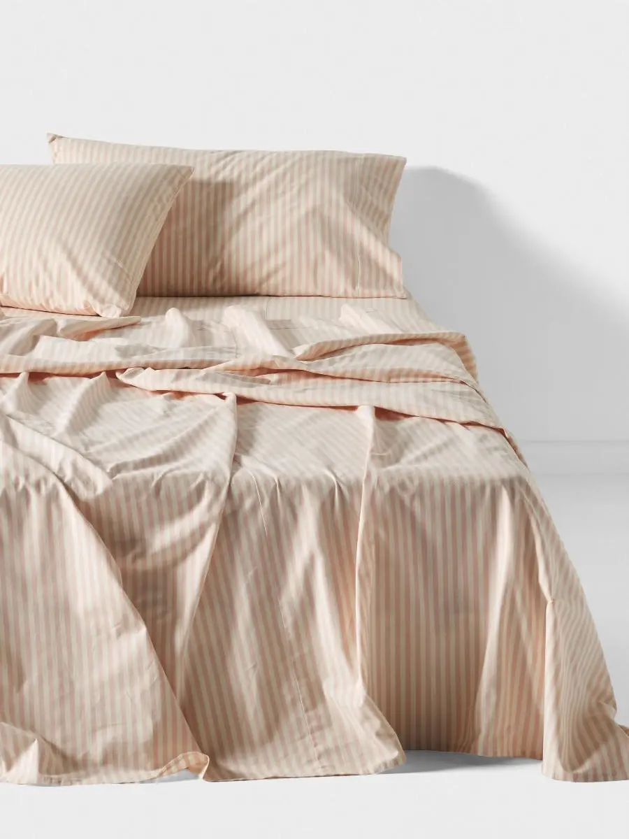 Linen House Classic Stripe Sheet Set   Rose