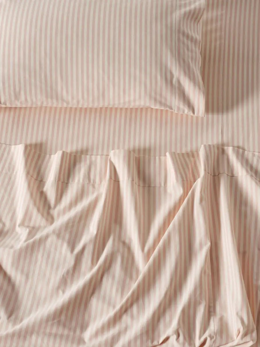 Linen House Classic Stripe Sheet Set   Rose