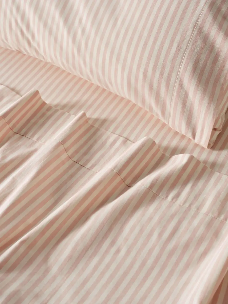 Linen House Classic Stripe Sheet Set   Rose