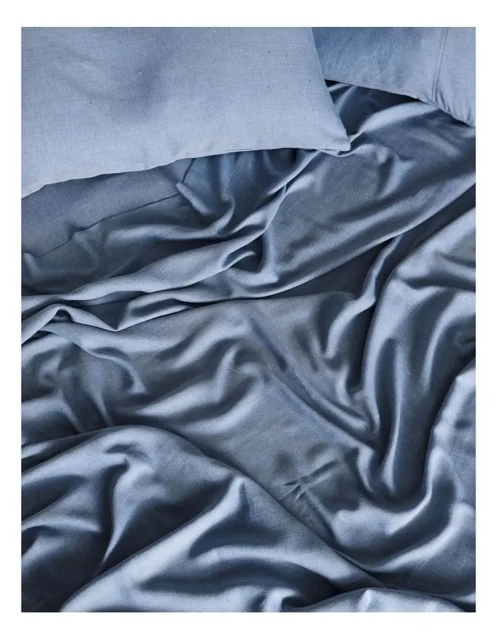 Linen House Rejeaneration Rialta Sheet Set Denim