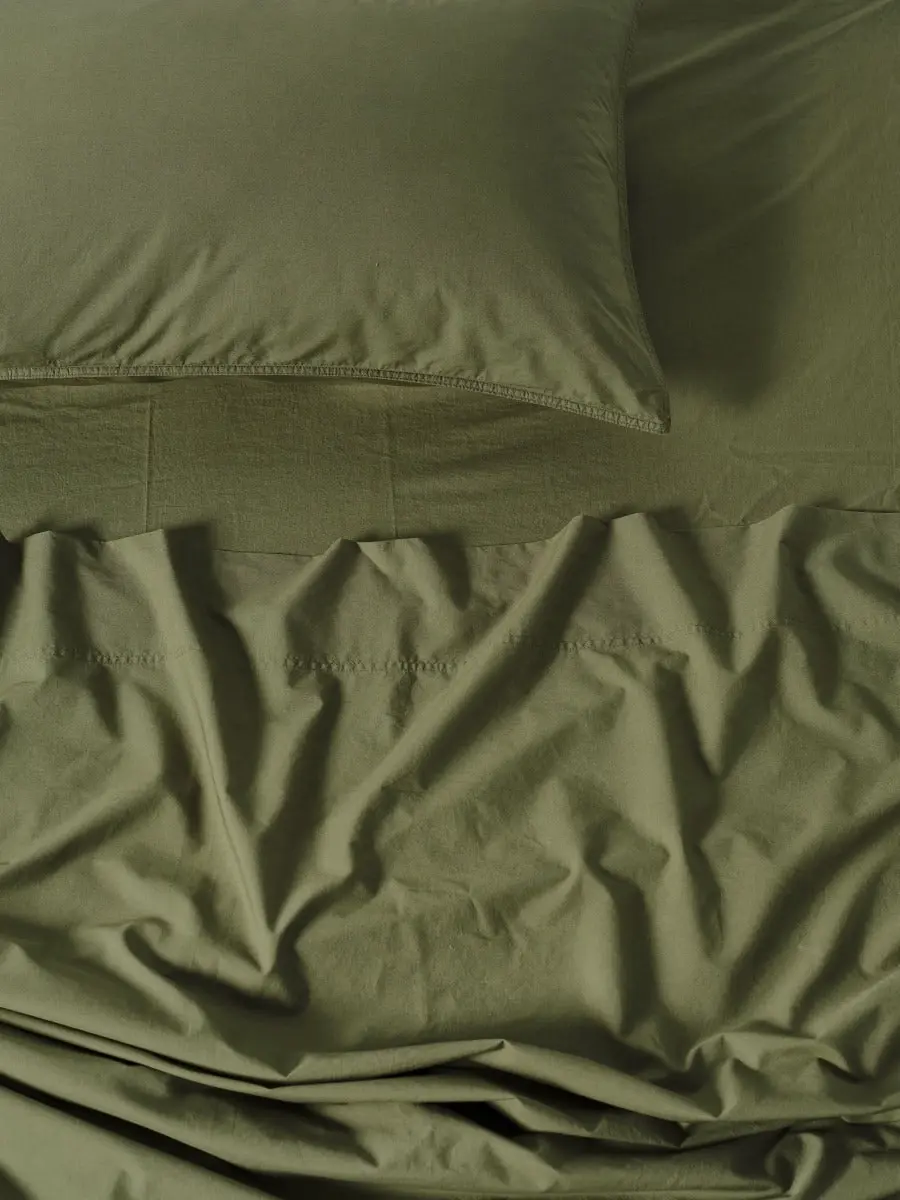 Linen House Terra Olive Sheet Set