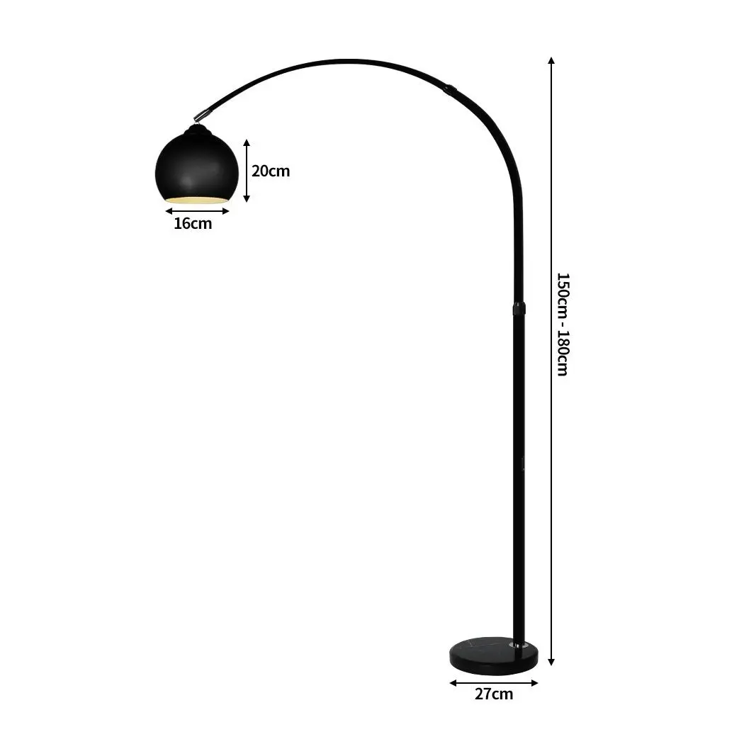 Modern LED Floor Lamp Stand Reading Light Height Adjustable Indoor Marble Base