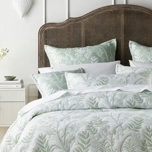 Bianca Bedding Eden Sage Polyester/Cotton Bedspread Set