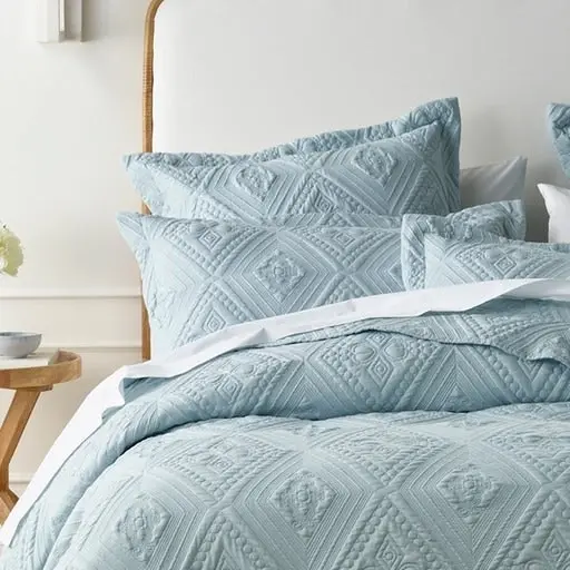 Bianca Bedding Aspen Sky Blue Polyester Bedspread Set