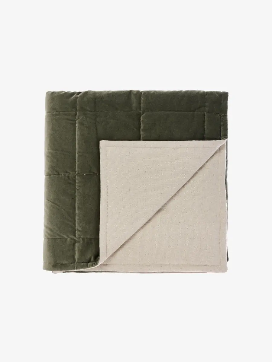 Linen House LOFT THROW - MOSS