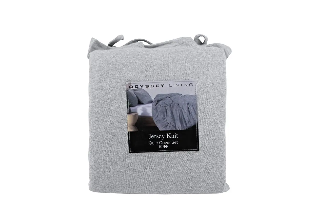 Odyssey Living Bamboo Blend Quilt Cover Set - Soft Grey Marle