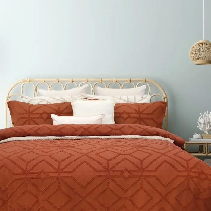 Bas Phillips Kalinda Tufted Quilt Cover Set - CORAL HAZE