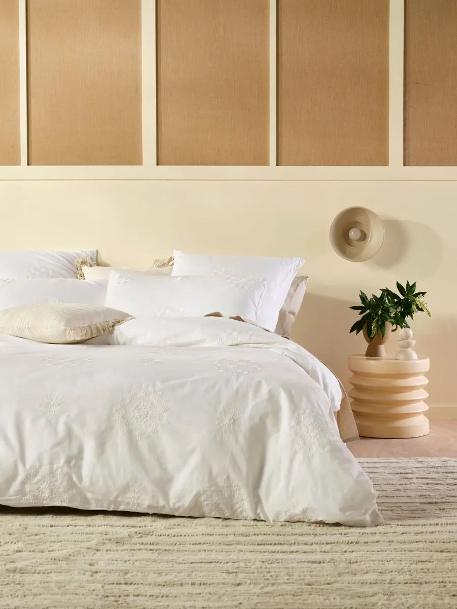 Linen House Amore Quilt Cover Set   White