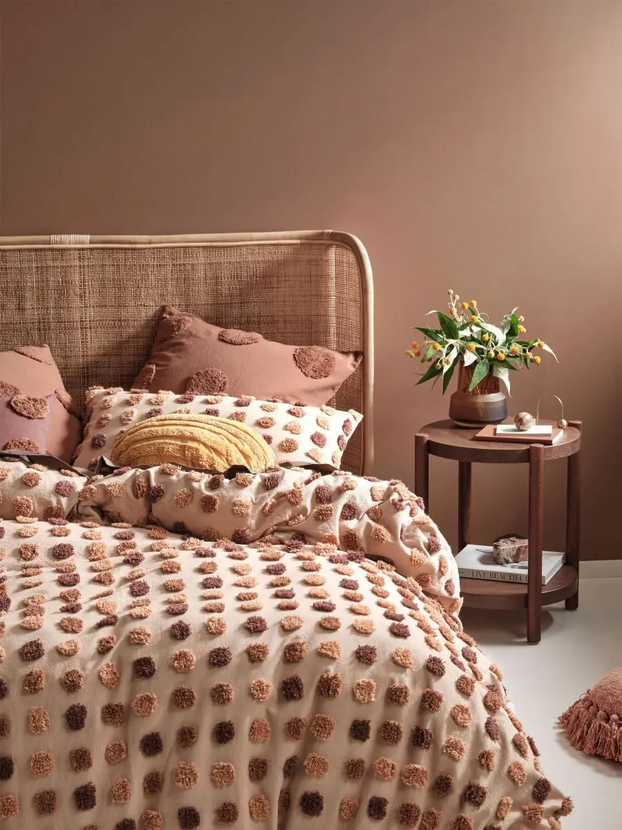 Linen House Haze Pecan Quilt Cover Set