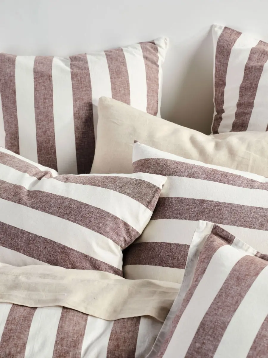 Linen House Vintage Stripe   Tiramisu