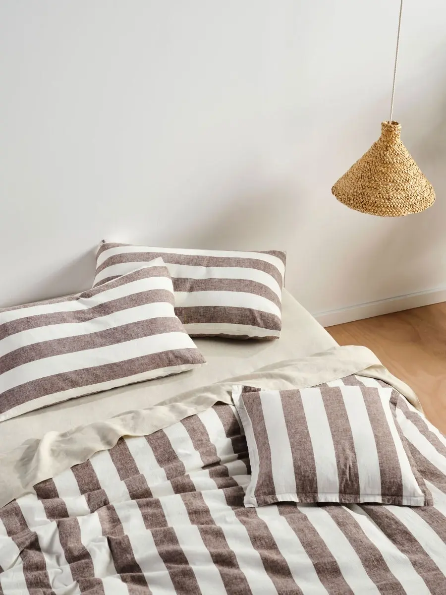 Linen House Vintage Stripe   Tiramisu