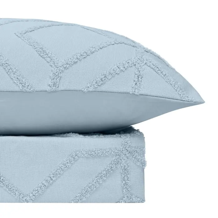 Bas Phillips Kalinda Tufted Quilt Cover Set - COASTAL BLUE