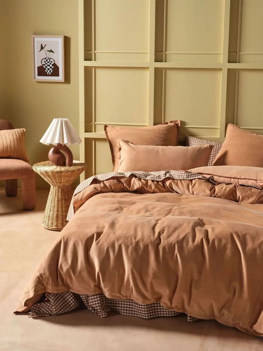 Linen House Den Caramel Quilt Cover Set