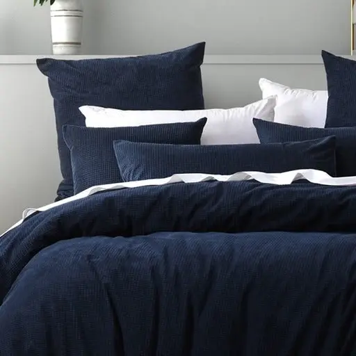 Bianca Bedding Lebron Indigo Polyester Quilt Cover Set