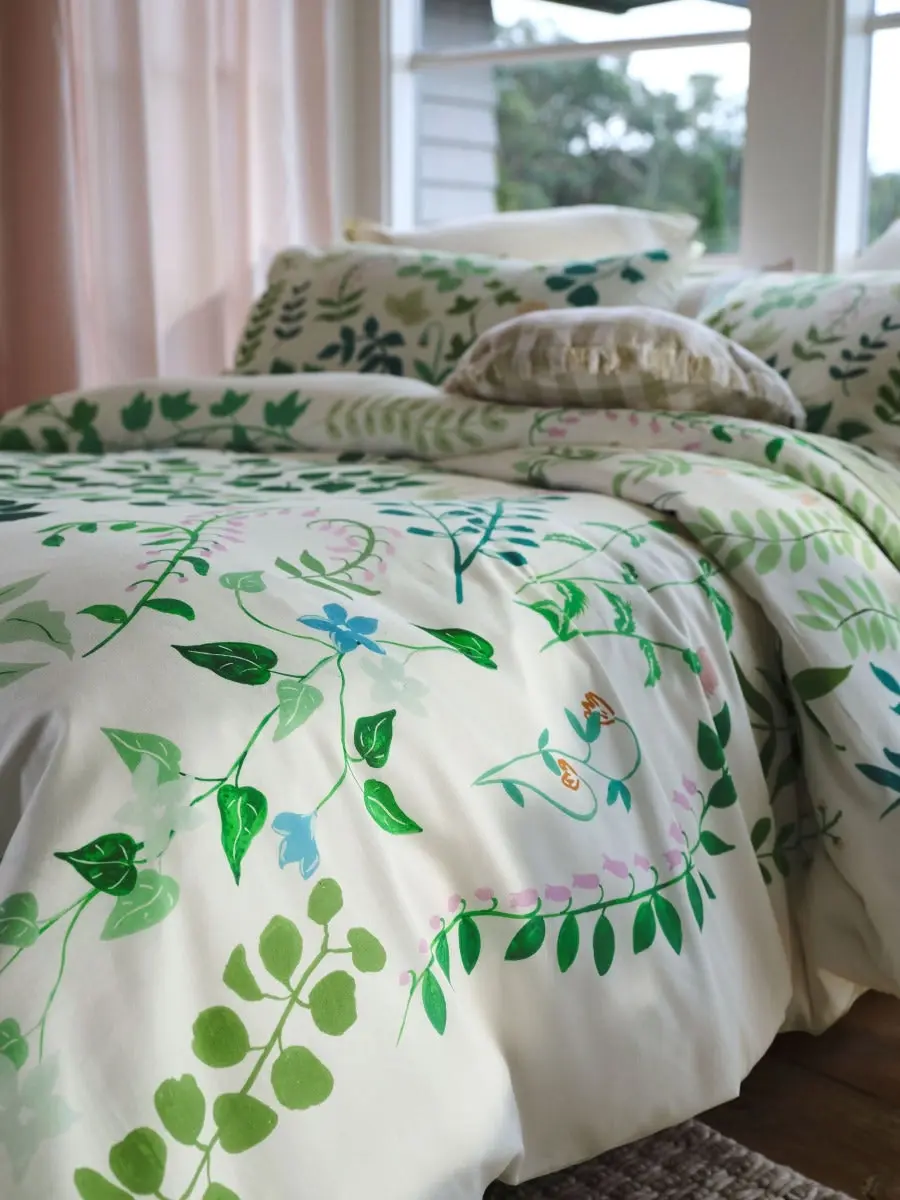 Linen House Lilly Quilt Cover Set   Vanilla