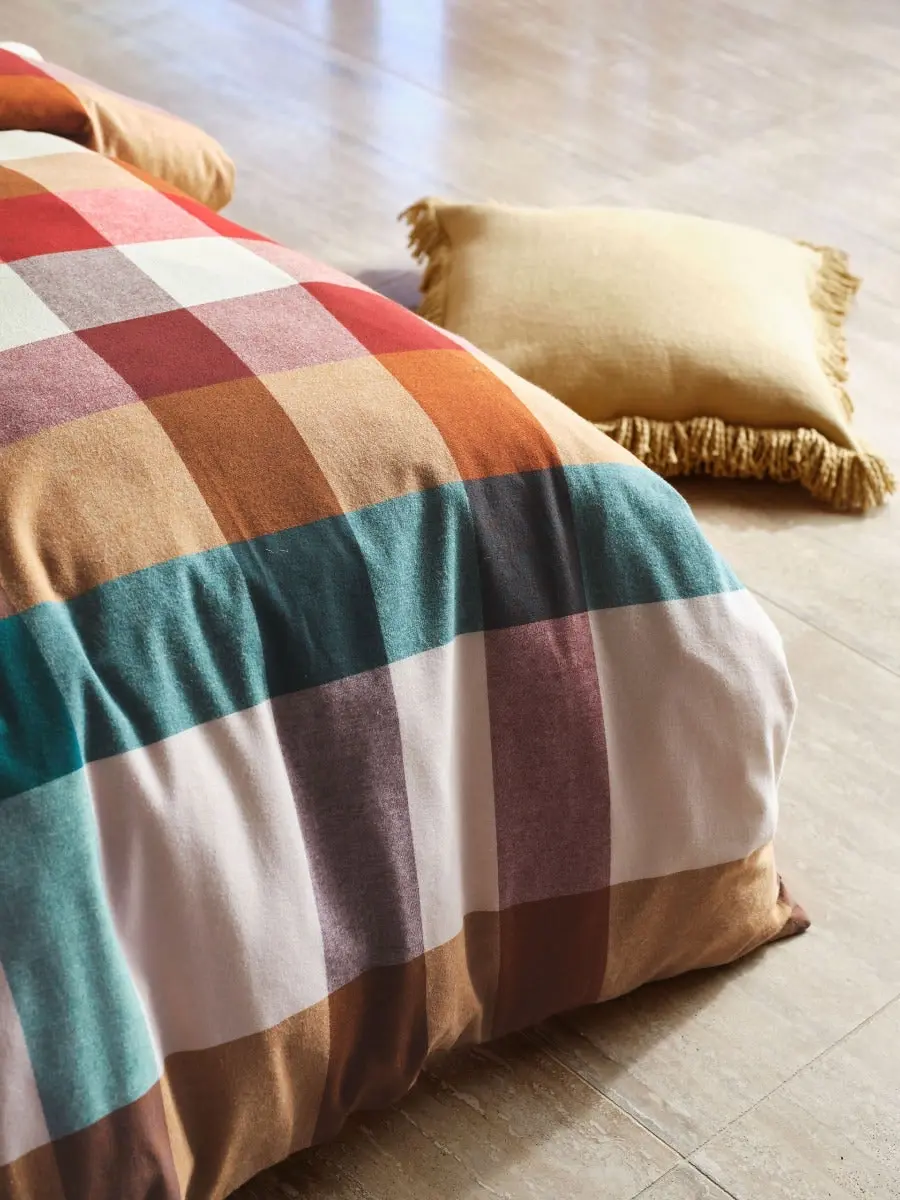 Linen House Eastwood Quilt Cover Set   Pecan