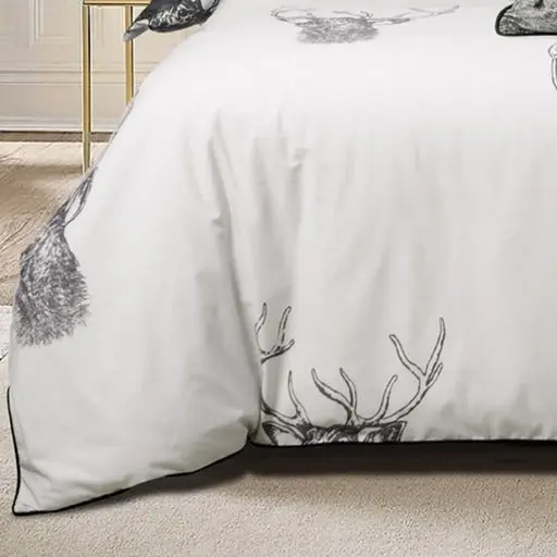 Bianca Bedding Alpine Stag Taupe Polyester/Cotton Quilt Cover Set