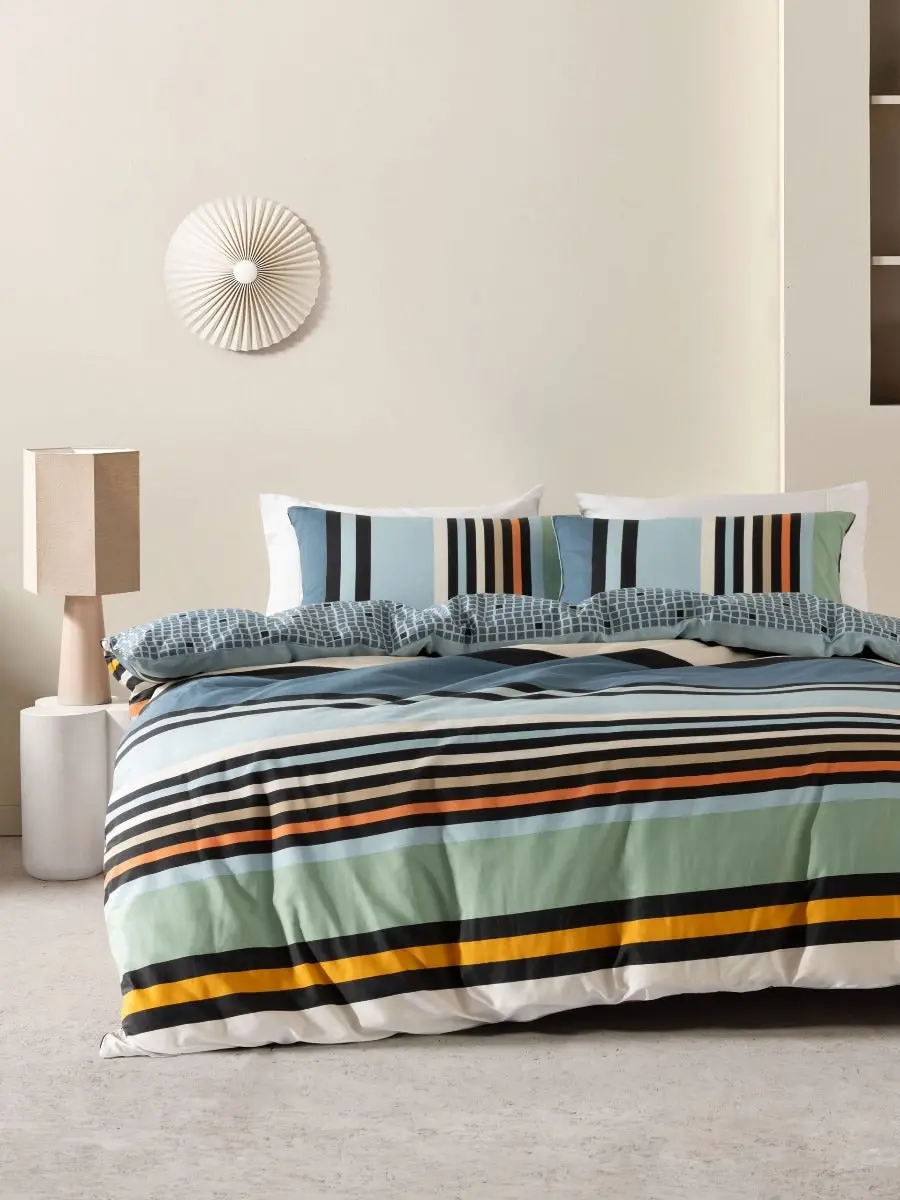 Esprit HOUSTON MULTI COLOUR QUILT COVER SET