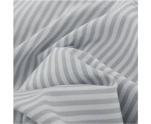 Royal Comfort Striped Flax Linen Blend Quilt Cover Set Soft Touch Bedding - Grey