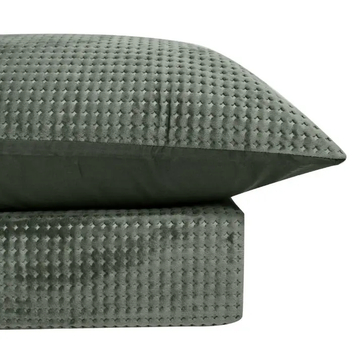 Bas Phillips Nathaniel Ultrasonic Quilt Cover Set - MOSS