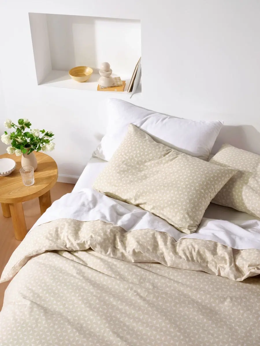 Linen House Flannelette Quilt Cover Set   Tyra Taupe