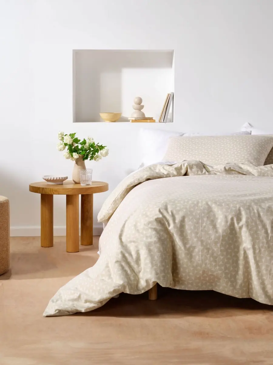 Linen House Flannelette Quilt Cover Set   Tyra Taupe