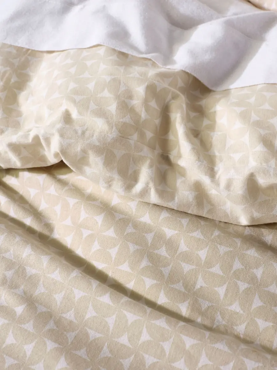 Linen House Flannelette Quilt Cover Set   Tyra Taupe