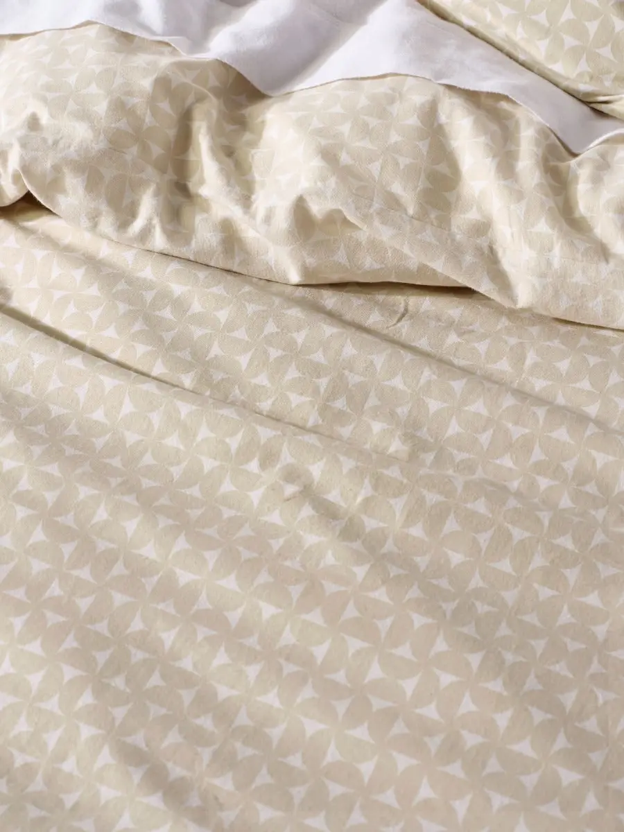 Linen House Flannelette Quilt Cover Set   Tyra Taupe