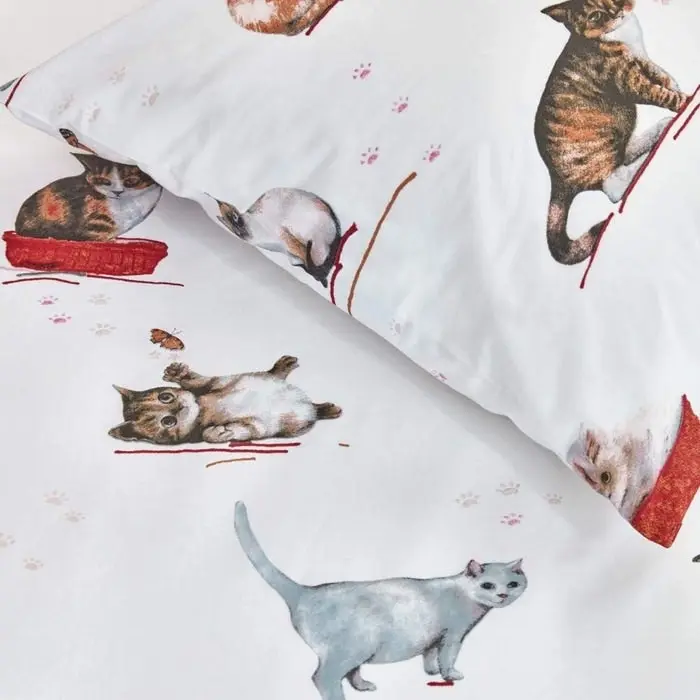 Bedding House Kids Cotton Quilt Cover Sets - CUTE CATS MULTI