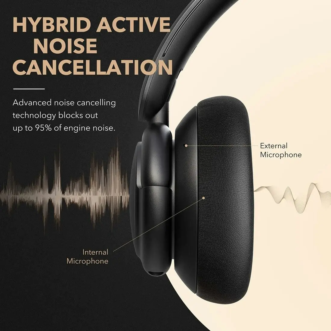 Soundcore Life Q30 Hybrid Active Noise Cancelling Headphones - Black