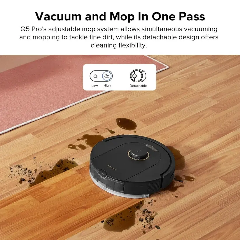 Roborock Q5 Pro Robot Vacuum and Mop - Black