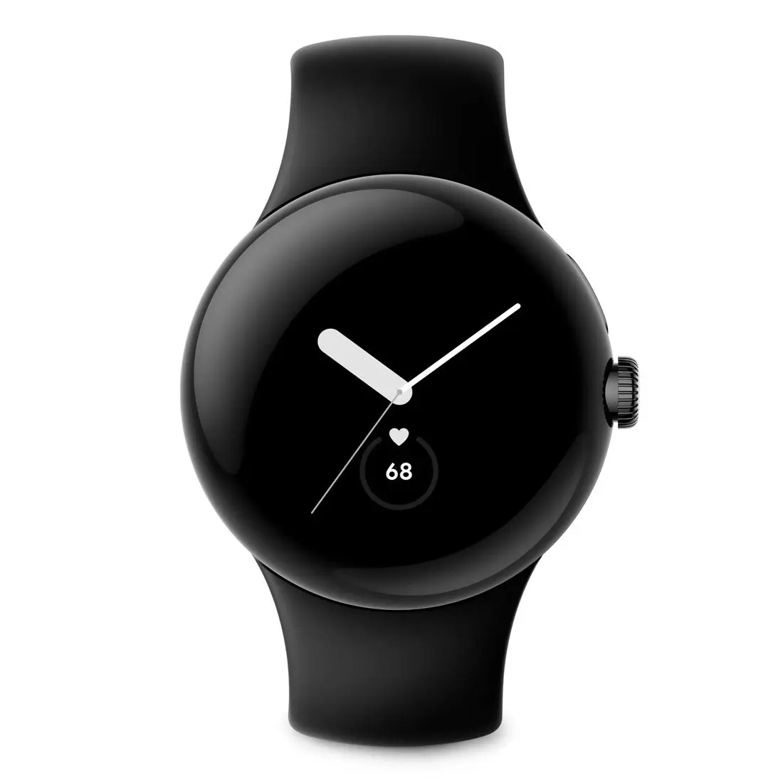 Google Pixel Watch Matte Black Stainless Steel with Obsidian Active Band