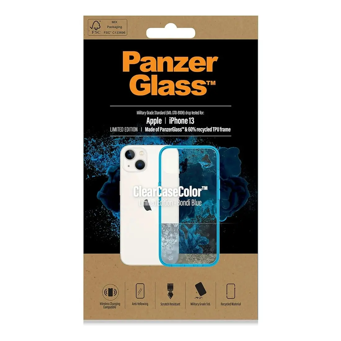 PanzerGlass Clear Case for Apple iPhone 13 Mini - Blue