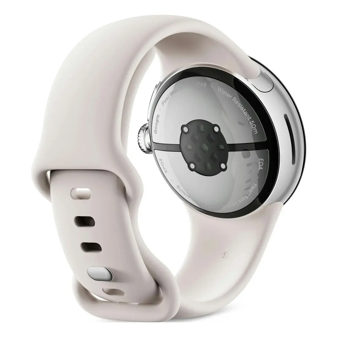 Google Pixel Watch 2 Wi-Fi Polished Silver with Porcelain Active Band