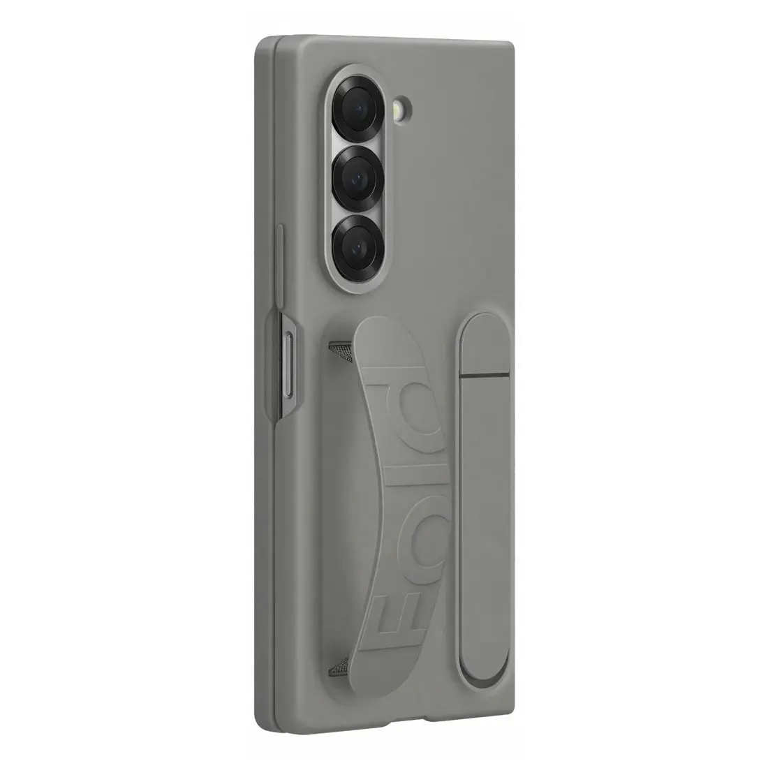 Samsung Galaxy Fold6 Silicone Stand with Grip Case - Grey