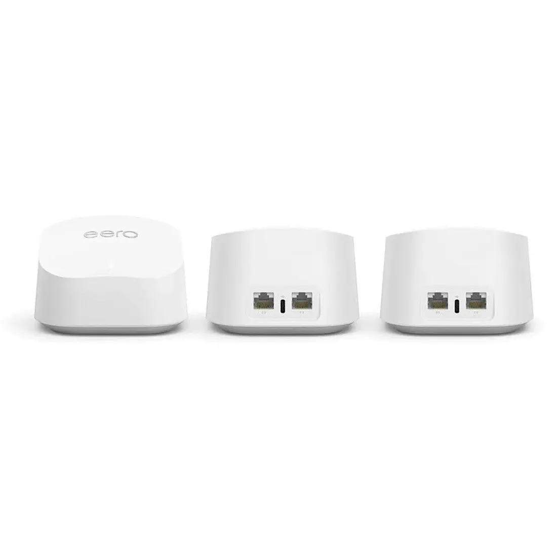 Eero 6+ Mesh Dual Band Wi-Fi 6 Smart Home Hub 3 Pack - White