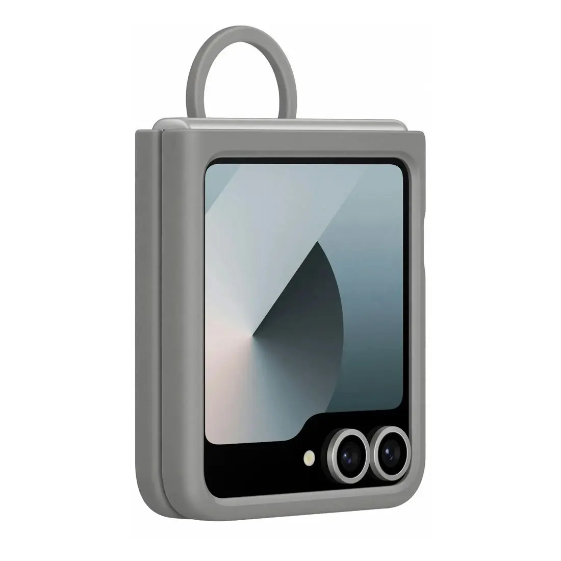 Samsung Galaxy Flip6 Silicone Case with Ring - Grey