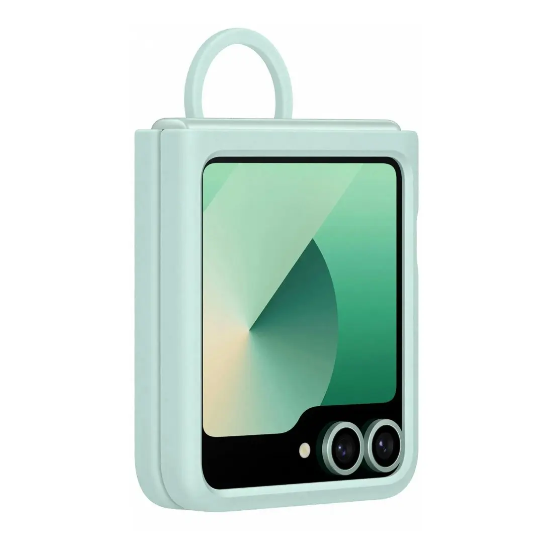 Samsung Galaxy Flip6 Silicone Case with Ring - Mint