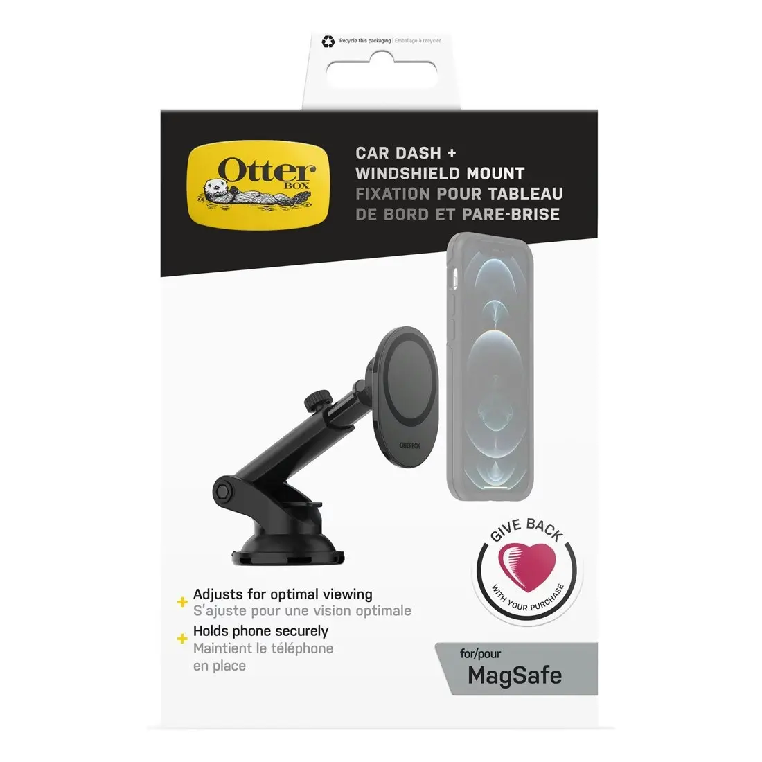 Otterbox Car Dash & Windshield Mount for MagSafe - Black