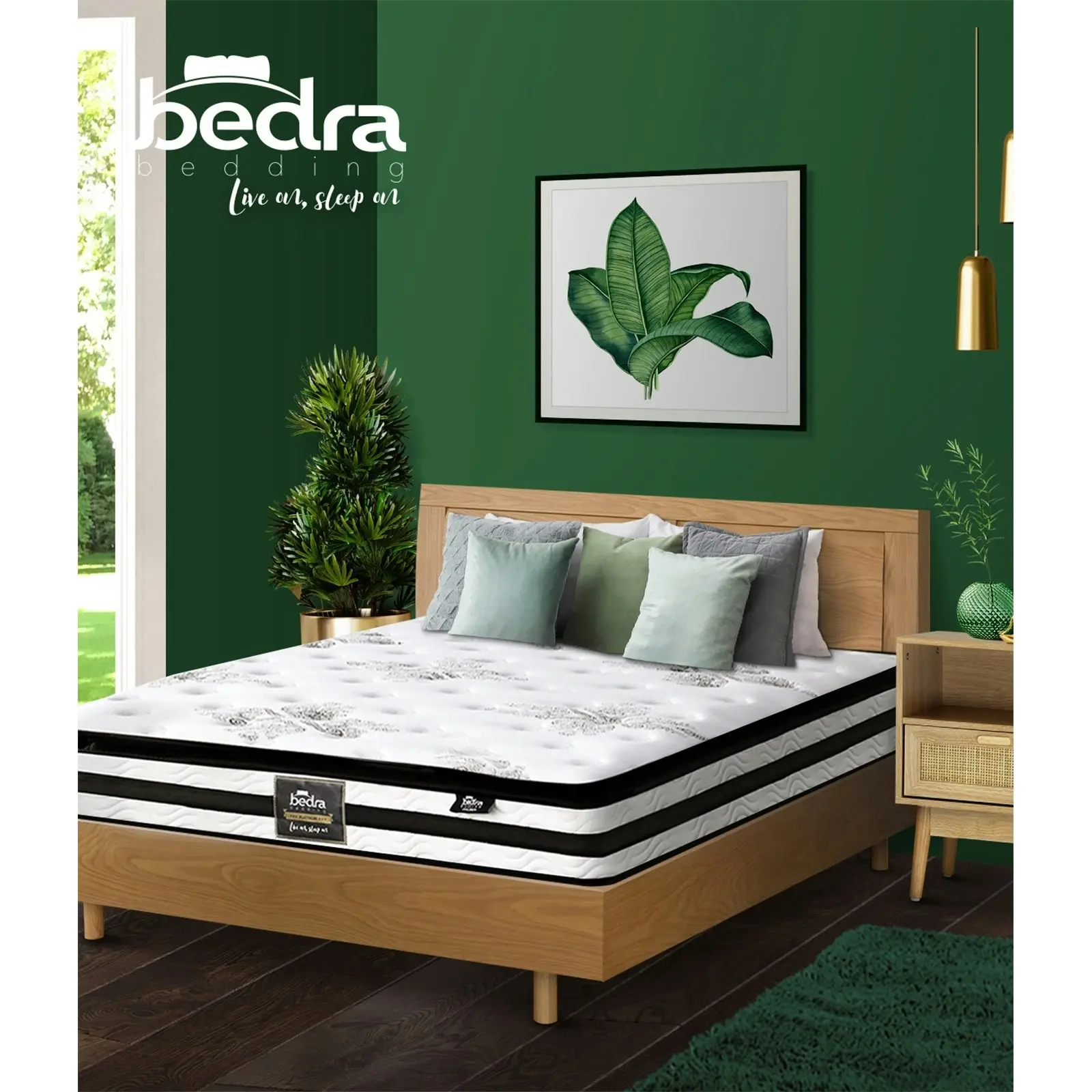 Bedra King Mattress Breathable Luxury Bed Bonnell Spring Foam Medium 22cm