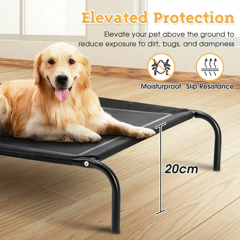 Petzly Cooling Elevated Pet Dog Bed for Medium Dog Washable Breathable Mesh